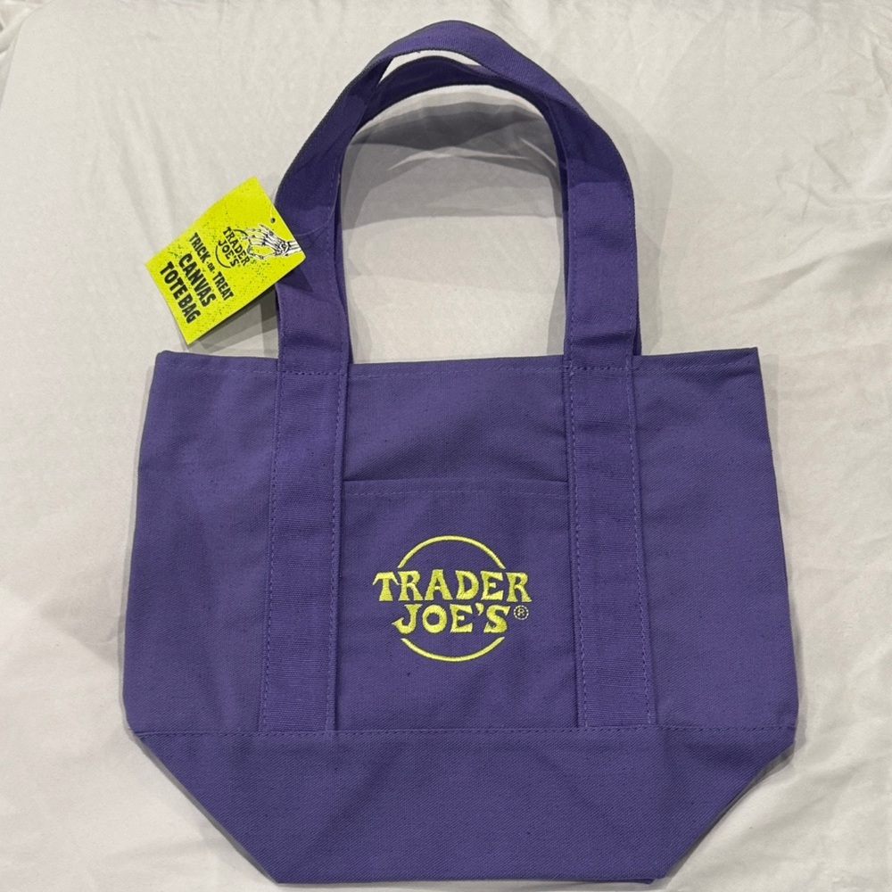 TRADER JOES limited edition Halloween purple Tote Bag